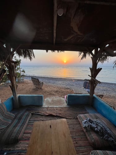 Sea view from one of our popular beach room