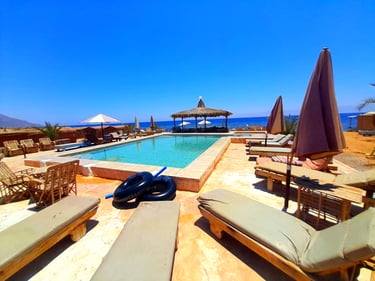 Bedouin star Ras shitan Egypt pool view