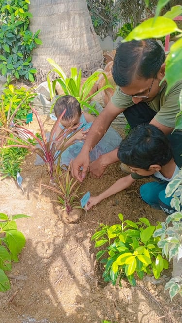 Child exploring textures during therapy session