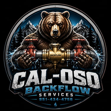 Cal-Oso Backflow with Plumbing and Pipeline  logo