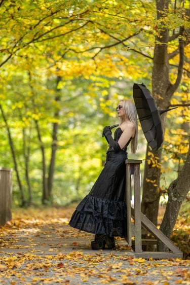 Natürliches Outdoor-Portrait im herbstlichen Park – Outdoor-Shooting Bad Ragaz von Fotograf wowart.ch