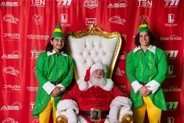 The Santa Cowboy and his "Elves" 