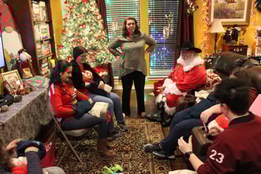 The Santa Cowboy at a TAMU Christmas Party