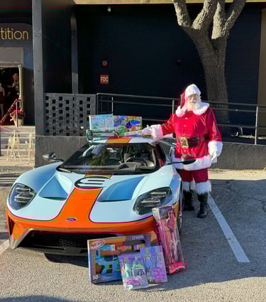 The Santa Cowboy at Exotics Network Fundraiser