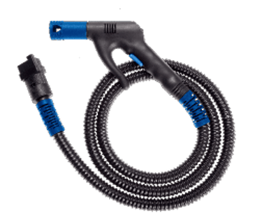 bezpieczny wąż ciśnieniowy systemu EV Atlantis, gwarantujący swobodę i precyzję pracy z suchą parą.