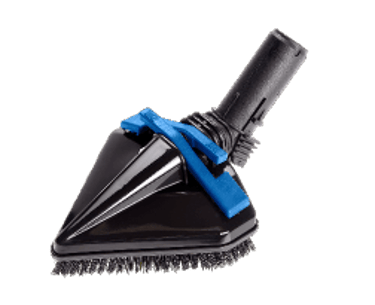 Trójkątna szczotka parowa EV Atlantis, idealna do precyzyjnego odświeżania kanap, tapicerki meblowej i dezynfekcji materacy.