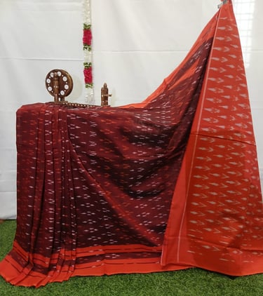 pochampally ikkat merciriced cotton saree