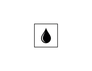 a silhouette image of a water droplet labeling moisture control services