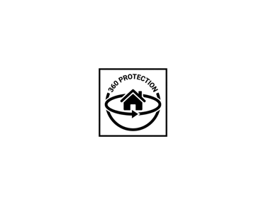 a silhouette image showing 360 degree pest protection