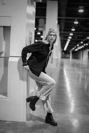Model in a photoshoot