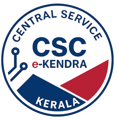CSC e-Kendra Kerala Fast & Trusted Services logo