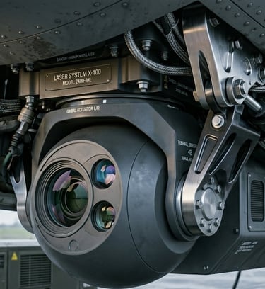 Laser system under drone.