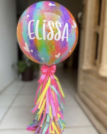 globo burbuja en decoracion pinturas y vinil