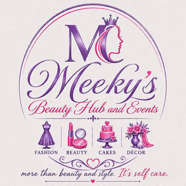 Meeky's Beauty Hub and Events logo