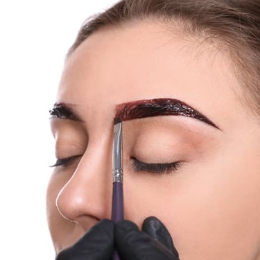 Brow tint service for fuller-looking and more defined eyebrows