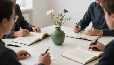 Behind-the-scenes photoshoot for a book cover, dark forest green backdrop, professional camera and lighting equipment.