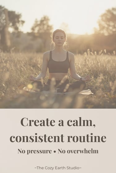 Woman sitting in a field with crossed legs meditating