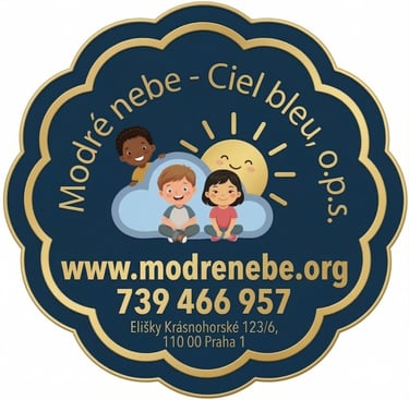 Modré nebe - Ciel bleu, o.p.s. Prague logo