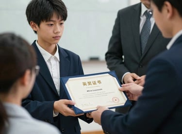 Detailed photo of a student receiving a certificate of completion from a professional instructor.