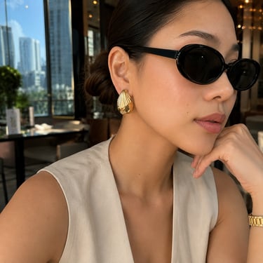 gold plated drop earrings for office and weekends