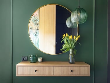 Sala de estar preparada com home staging para venda em Lisboa