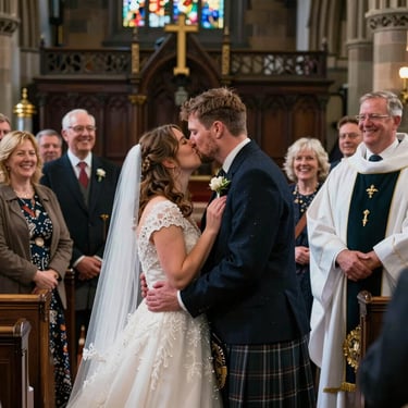 A street scene showing colorful market stalls bustling with people in golden afternoon light.