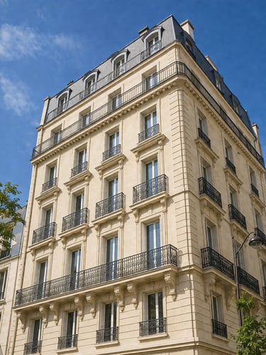 Façade rénovée – immeuble parisien élégant