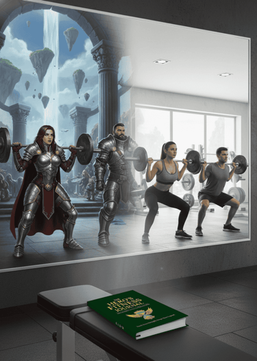 Gamified Workout Log, RPG Fitness Tracker, 2 Year Gym Planner, Bodybuilding Logbook Men,Nerd Fitness
