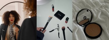 Fotos de detalhes e maquiagem de bastidores dos atendimentos dos workshops de dayze.beauty 