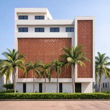 terracotta Jali on building exterior work