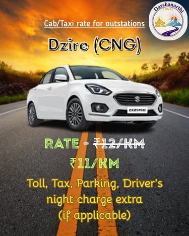 Dzire cab rate in Prayagraj Ayodhya Varanasi