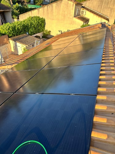 Nettoyage de panneaux solaires à Bandol