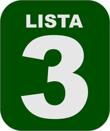 A green square icon featuring the white text LISTA above a large white number 3.