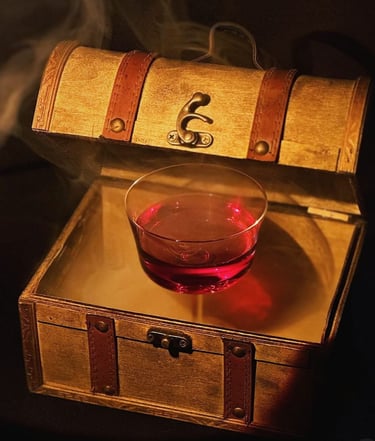 signature cocktail at stolen moon cocktail bar paris