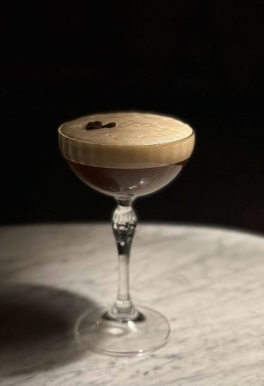 signature cocktail at stolen moon cocktail bar paris