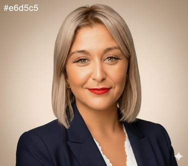 Portrait professionnel d’une femme sur fond neutre