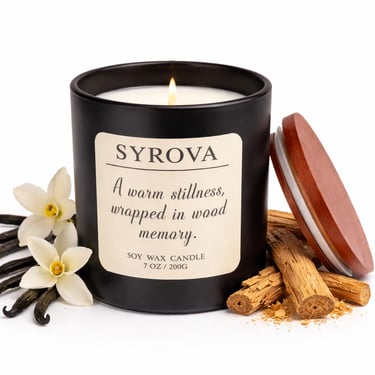 luxury vanilla scented soy wax candle for cozy home atmosphere