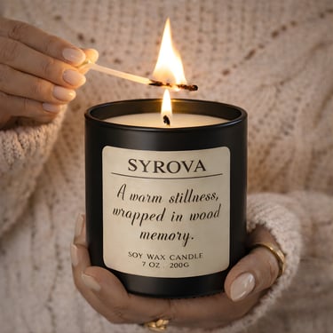 Artisan pouring natural soy wax into premium candle vessel