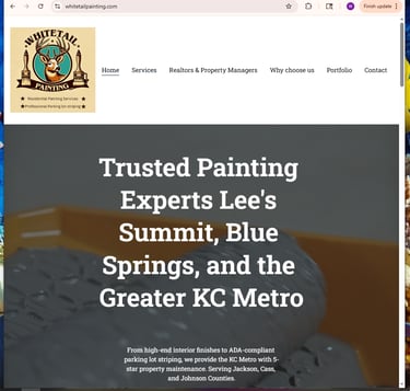 Local painters website From Lee's Summit, Mo Built by Cornerstone Web Services