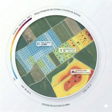 Conteo de plantas y control de activos de AgroData IB. Soluciones de Agricultura 4.0 y Smart Farming en Mallorca.