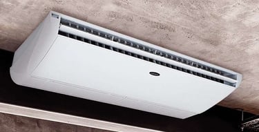 evaporadora tipo piso teto de um ar condicionado split