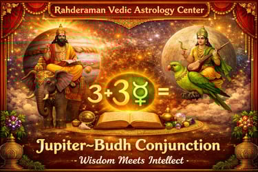 Jupiter–Budh Conjunction in Vedic Astrology  Wisdom Meets Intelligence – A Divine Combination