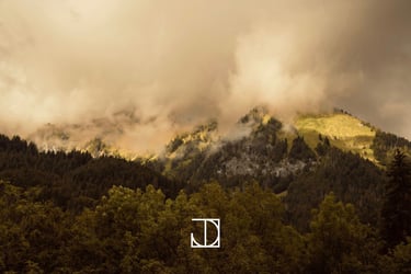photo paysage montagne nuage forêt