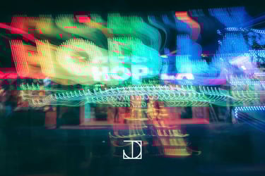 photo fête foraine couleur artistique effet flou 