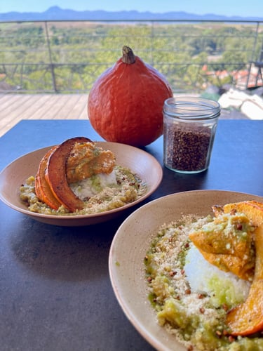 Riz lentille corail purée de potimarron Ô Miracle Traiteur végétal végétarien végan