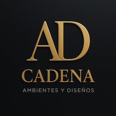ambientes y diseños cadena logo