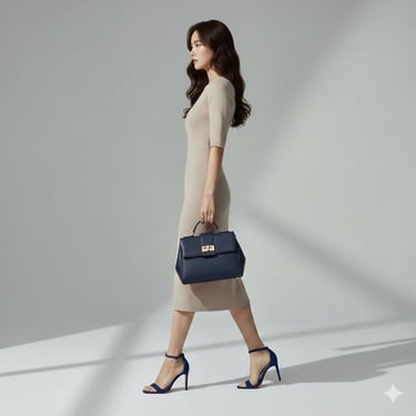 look bolsa sapato combinação cores monocromáticas