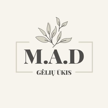 MAD gėlių ūkis logo
