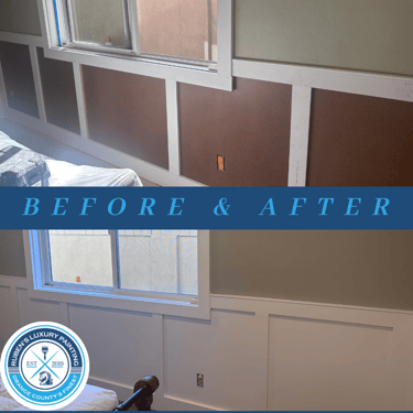 before and after of painted bedroom