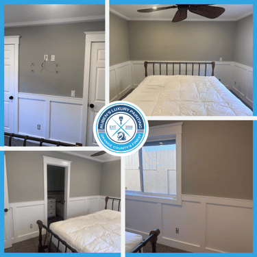 Newly painted bedroom